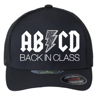 Funny Rocker ABCD Back In Class Back To School Flexfit Unipanel Trucker Cap