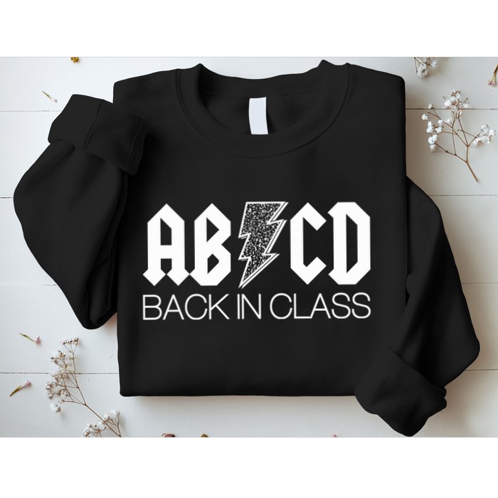 Funny Rocker ABCD Back In Class Back To School Sweatshirt
