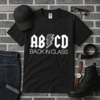 Funny Rocker ABCD Back In Class Back To School Tall T-Shirt