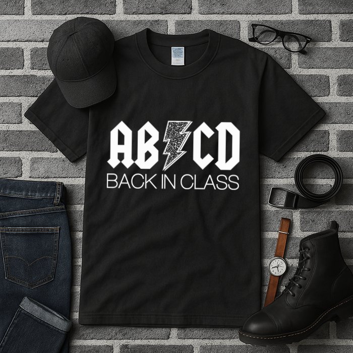 Funny Rocker ABCD Back In Class Back To School Tall T-Shirt