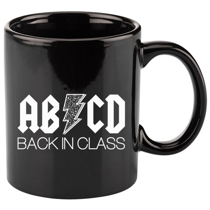 Funny Rocker ABCD Back In Class Back To School 11oz C Handle Ceramic Mug