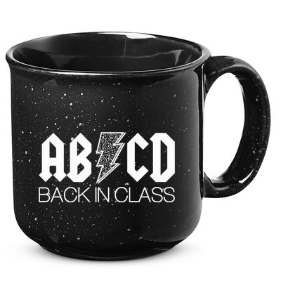 Funny Rocker ABCD Back In Class Back To School 15oz Campfire Ceramic Mug