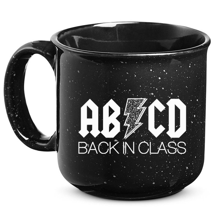 Funny Rocker ABCD Back In Class Back To School 15oz Campfire Ceramic Mug