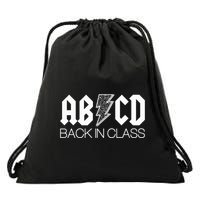 Funny Rocker ABCD Back In Class Back To School Drawstring Bag