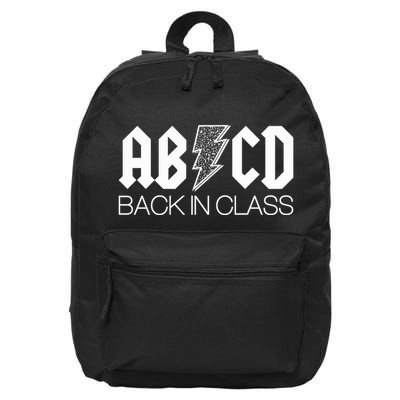Funny Rocker ABCD Back In Class Back To School 16 in Basic Backpack