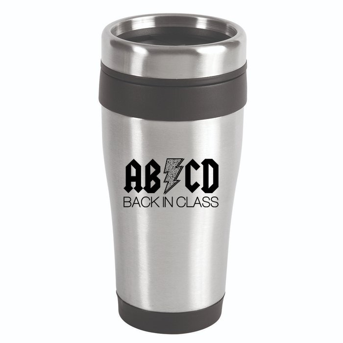 Funny Rocker ABCD Back In Class Back To School 16oz Travel Tumbler