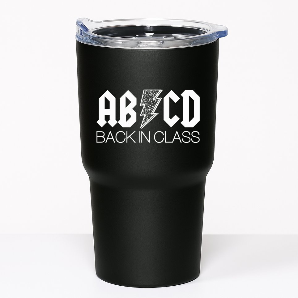 Funny Rocker ABCD Back In Class Back To School Tumbler