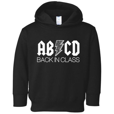Funny Rocker ABCD Back In Class Back To School Toddler Hoodie
