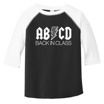 Funny Rocker ABCD Back In Class Back To School Toddler Fine Jersey T-Shirt