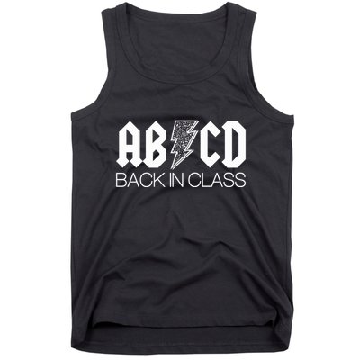 Funny Rocker ABCD Back In Class Back To School Tank Top