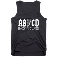 Funny Rocker ABCD Back In Class Back To School Tank Top