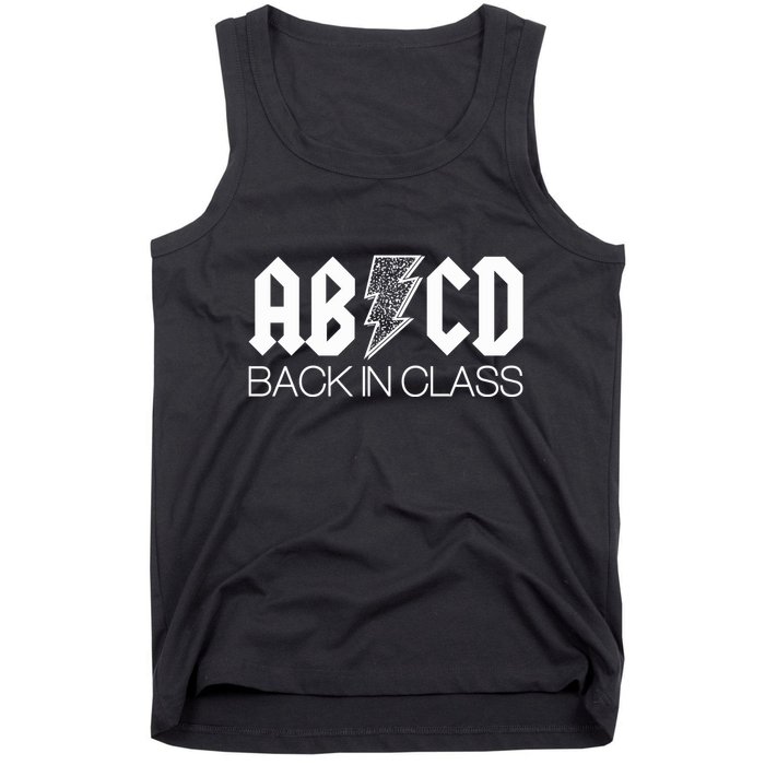 Funny Rocker ABCD Back In Class Back To School Tank Top