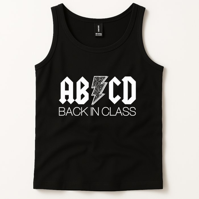 Funny Rocker ABCD Back In Class Back To School Tank Top