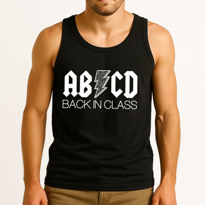 Funny Rocker ABCD Back In Class Back To School Tank Top