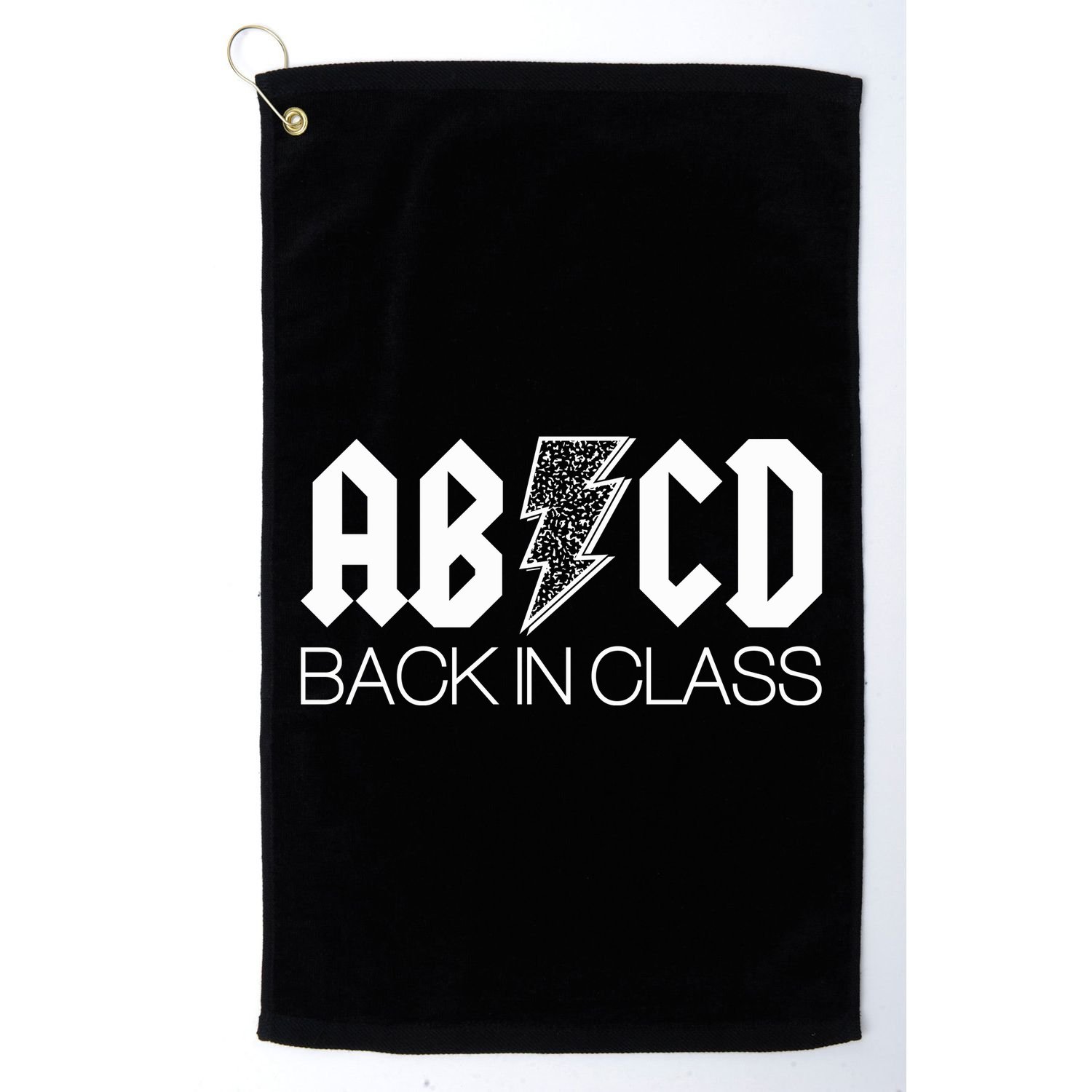 Funny Rocker ABCD Back In Class Back To School Golf Towel