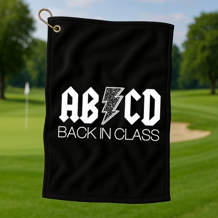 Funny Rocker ABCD Back In Class Back To School Golf Towel