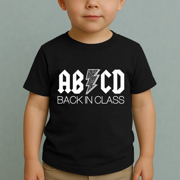 Funny Rocker ABCD Back In Class Back To School Toddler T-Shirt