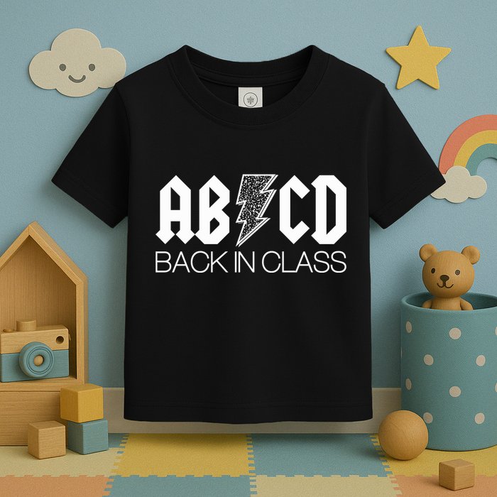 Funny Rocker ABCD Back In Class Back To School Toddler T-Shirt