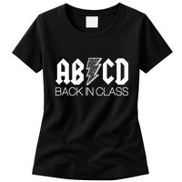 Funny Rocker ABCD Back In Class Back To School Womens T-Shirt