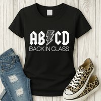 Funny Rocker ABCD Back In Class Back To School Womens T-Shirt