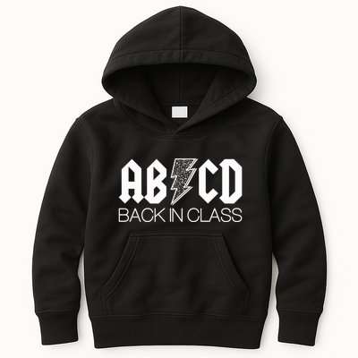 Funny Rocker ABCD Back In Class Back To School Kids Hoodie