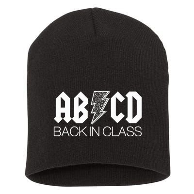 Funny Rocker ABCD Back In Class Back To School Short Acrylic Beanie