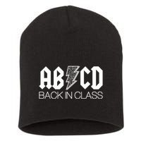 Funny Rocker ABCD Back In Class Back To School Short Acrylic Beanie