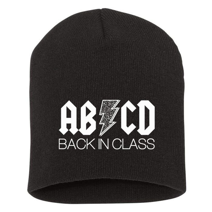Funny Rocker ABCD Back In Class Back To School Short Acrylic Beanie