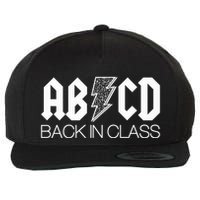 Funny Rocker ABCD Back In Class Back To School Wool Snapback Cap