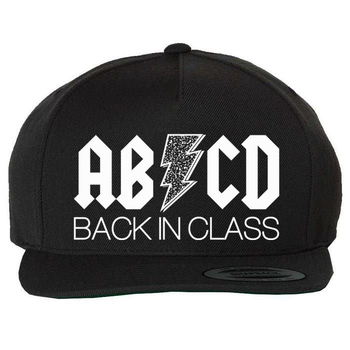 Funny Rocker ABCD Back In Class Back To School Wool Snapback Cap
