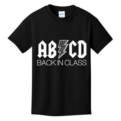 Funny Rocker ABCD Back In Class Back To School Kids T-Shirt