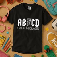 Funny Rocker ABCD Back In Class Back To School Kids T-Shirt