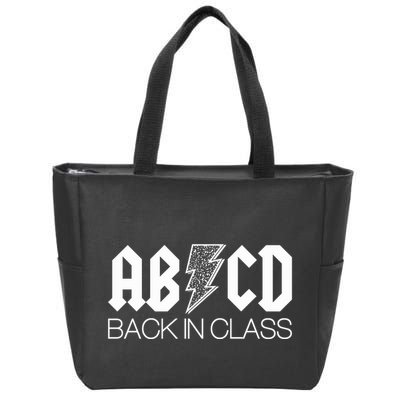 Funny Rocker ABCD Back In Class Back To School Zip Tote Bag