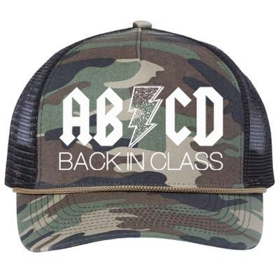 Funny Rocker ABCD Back In Class Back To School Retro Rope Trucker Hat Cap