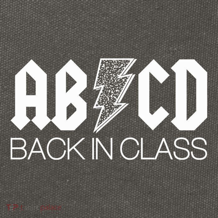 Funny Rocker ABCD Back In Class Back To School Cotton Canvas Backpack