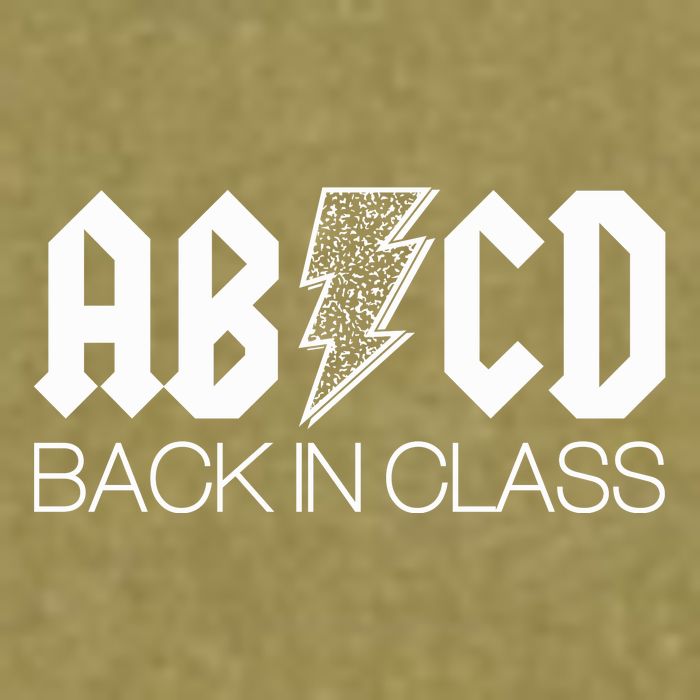 Funny Rocker ABCD Back In Class Back To School Garment-Dyed Women's Muscle Tee