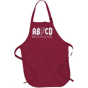 Funny Rocker ABCD Back In Class Back To School Full-Length Apron With Pockets