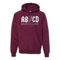 Funny Rocker ABCD Back In Class Back To School Premium Hoodie