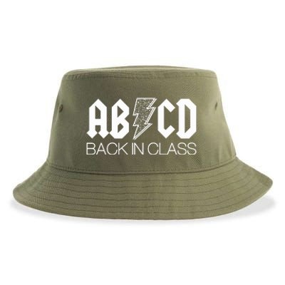 Funny Rocker ABCD Back In Class Back To School Sustainable Bucket Hat