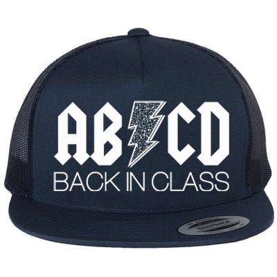 Funny Rocker ABCD Back In Class Back To School Flat Bill Trucker Hat