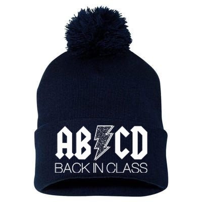 Funny Rocker ABCD Back In Class Back To School Pom Pom 12in Knit Beanie