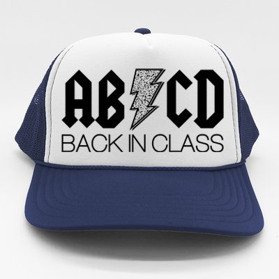 Funny Rocker ABCD Back In Class Back To School Trucker Hat