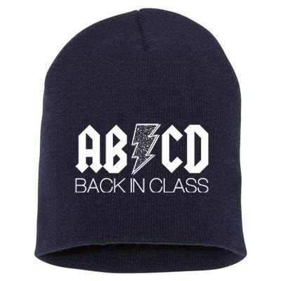 Funny Rocker ABCD Back In Class Back To School Short Acrylic Beanie