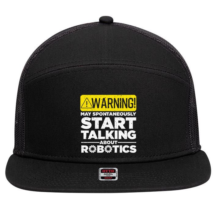 Funny Robotics Art Robotics Engineer Robots 7 Panel Mesh Trucker Snapback Hat