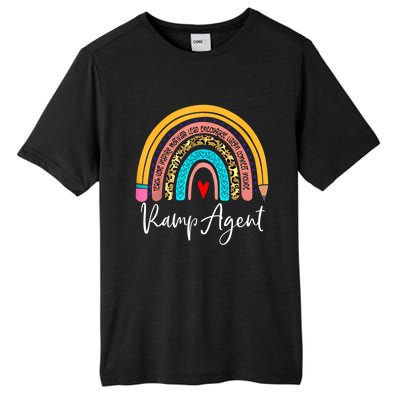 Funny Ramp Agent Rainbow Leopard Travel And Tourism Work Cool Gift Tall Fusion ChromaSoft Performance T-Shirt