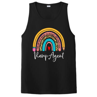 Funny Ramp Agent Rainbow Leopard Travel And Tourism Work Cool Gift PosiCharge Competitor Tank