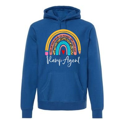 Funny Ramp Agent Rainbow Leopard Travel And Tourism Work Cool Gift Premium Hoodie