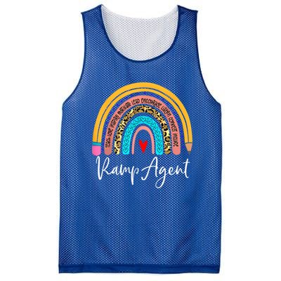 Funny Ramp Agent Rainbow Leopard Travel And Tourism Work Cool Gift Mesh Reversible Basketball Jersey Tank