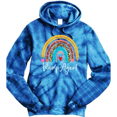 Funny Ramp Agent Rainbow Leopard Travel And Tourism Work Cool Gift Tie Dye Hoodie