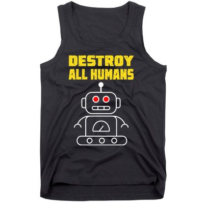 Funny Robot AI Destroy All Humans Esports Fighting Tank Top